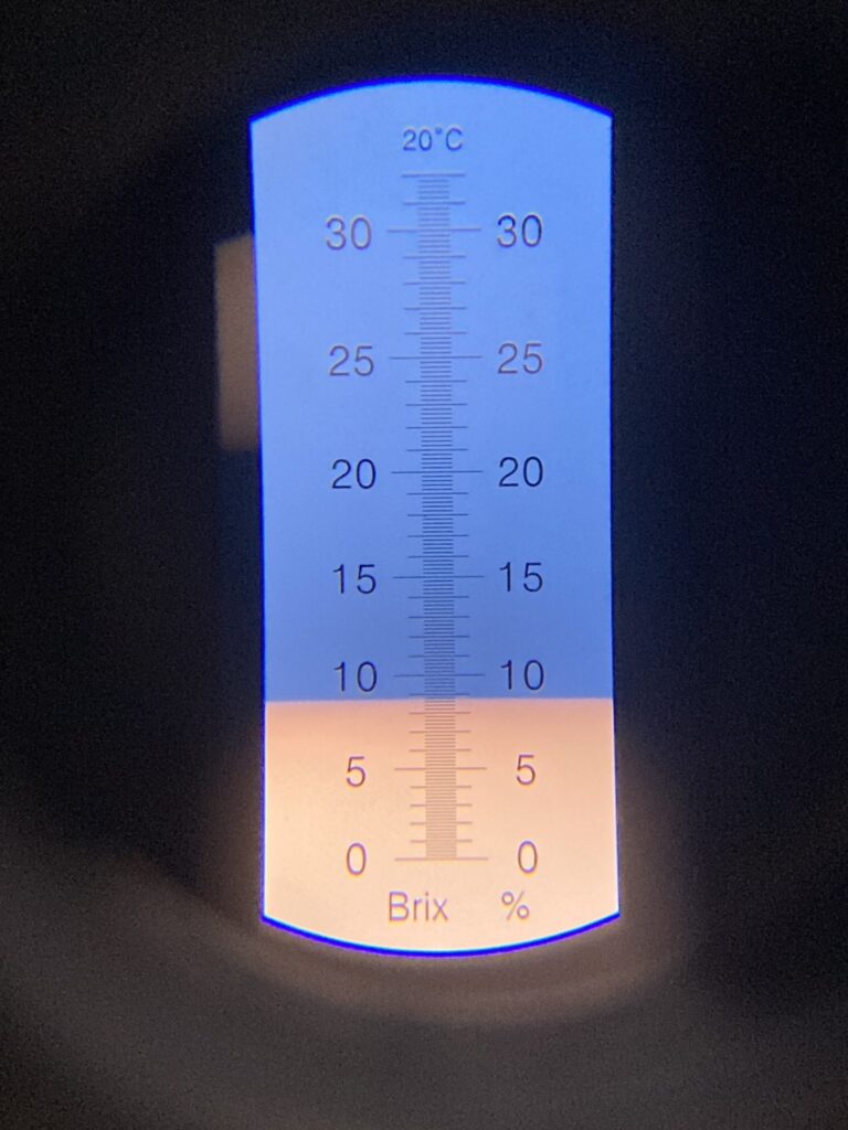 奈良県田原本町のいちご直売所いちごカゾク。糖度計で測定した奈良県産ブランドいちご古都華は平均糖度11度。甘さに自信を持って直売しています。